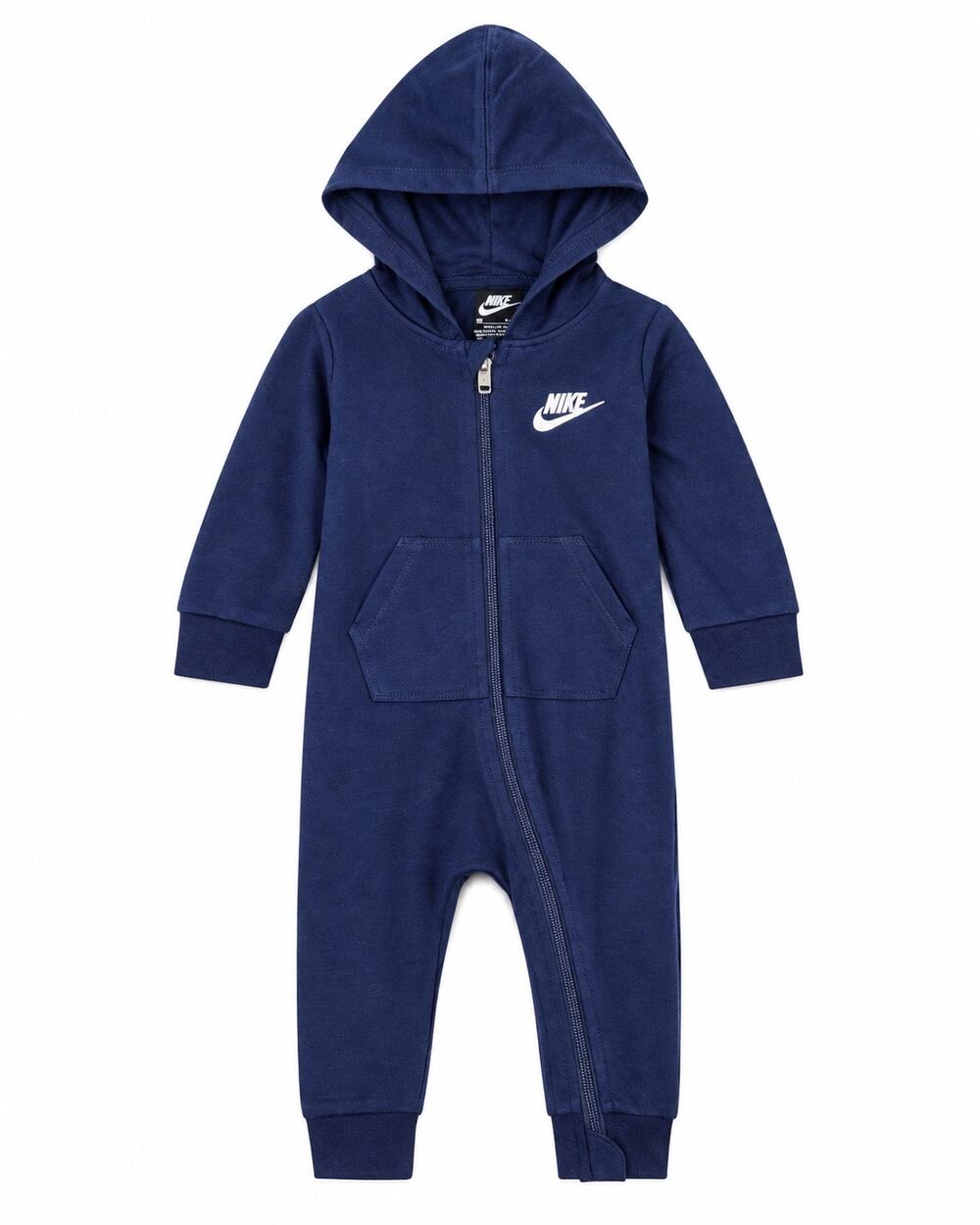 Nike Baby 3 Months French Terry Futura Blue Overalls